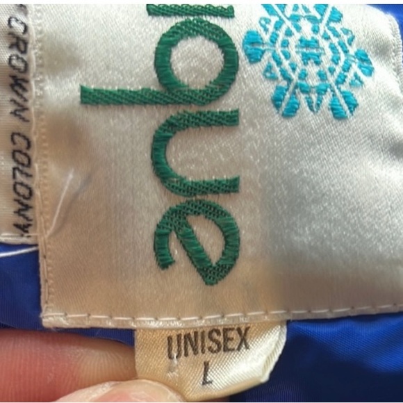 Skitique Vintage 80's Slope Grey Duck Down Ski Puffer Winter Vest Size Large - Picture 7 of 7